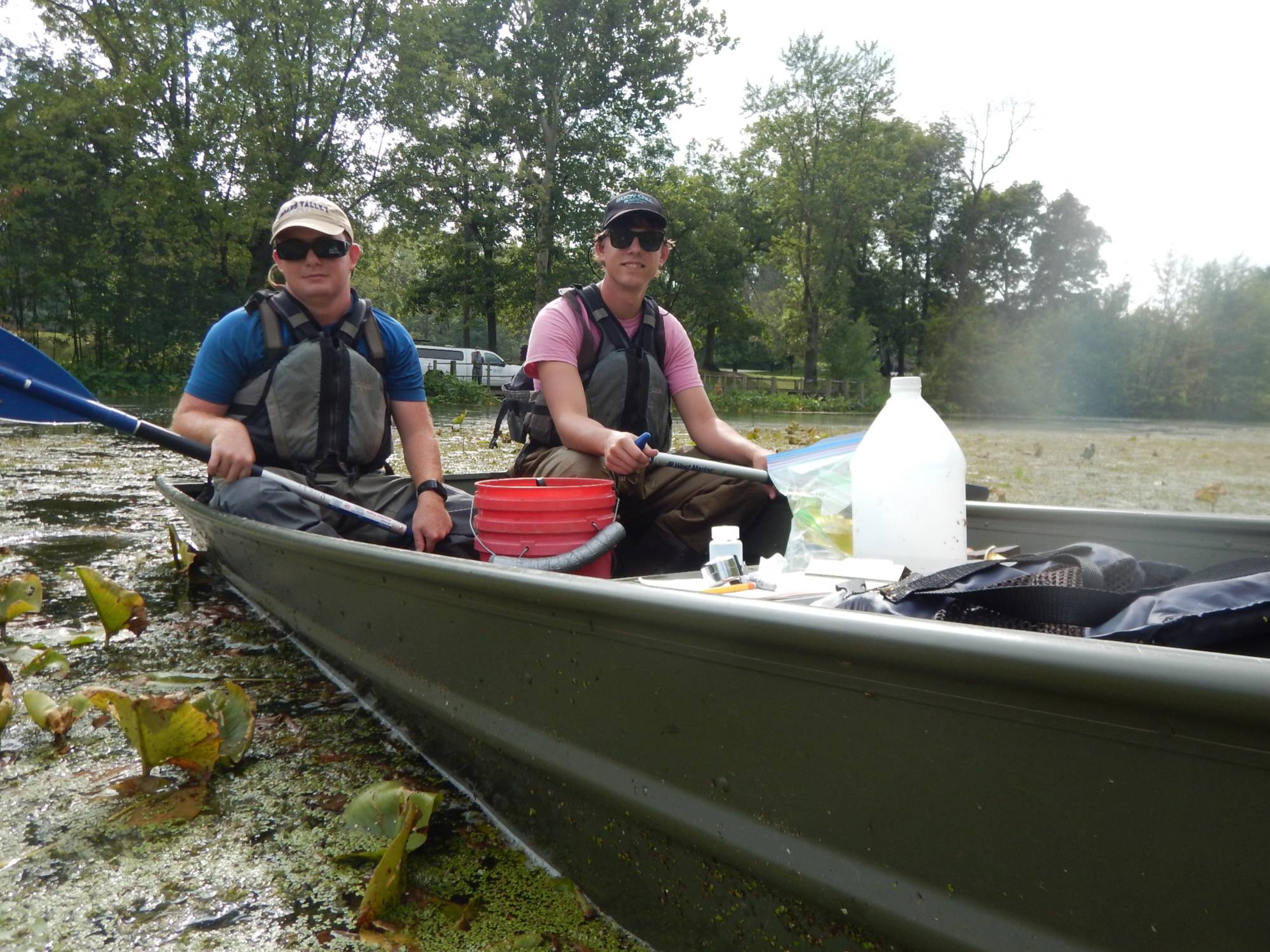Tony and Alan in small jon boat